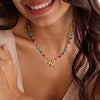 Colorful Beaded Initial Necklace