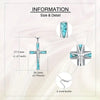Silver Origami Turquoise Cross Pendant Necklace
