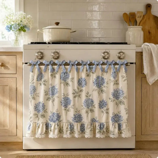 Floral Farmhouse Oven Curtain