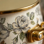 Retro Floral Enamel Soup Pot