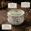 Retro Floral Enamel Soup Pot