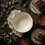 Retro Floral Enamel Soup Pot