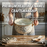 Retro Floral Enamel Soup Pot
