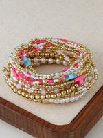 Bohemian Beaded Stretch Bracelet Set