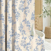 Floral Plant Shower Curtain with Tassels
