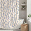Floral Plant Shower Curtain with Tassels