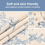 Floral Plant Shower Curtain with Tassels