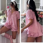 Gingham Cotton Pajama Set