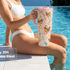 Floral Chicken Insulated Tumbler