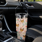 Floral Chicken Insulated Tumbler