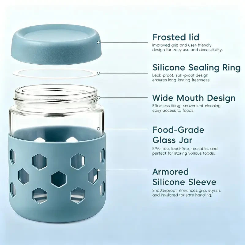 Wide Mouth Glass Mason Jar Set