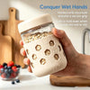 Wide Mouth Glass Mason Jar Set