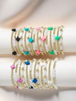 Colorful Beaded Cross Bracelet Set