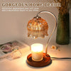 Vintage Glass Jar Candle Warmer Lamp