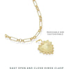 Gold Plated Chunky Charm Necklace