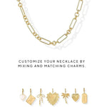 Gold Plated Chunky Charm Necklace