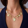 Gold Plated Chunky Charm Necklace