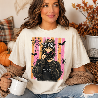 Photographer Halloween Capturing Spirits Tee - 3 Colors