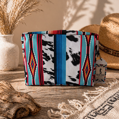 Western Boho Makeup Bag | Travel Cosmetic Organizer