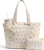 Bagstellar Quilted Cotton Laptop Tote