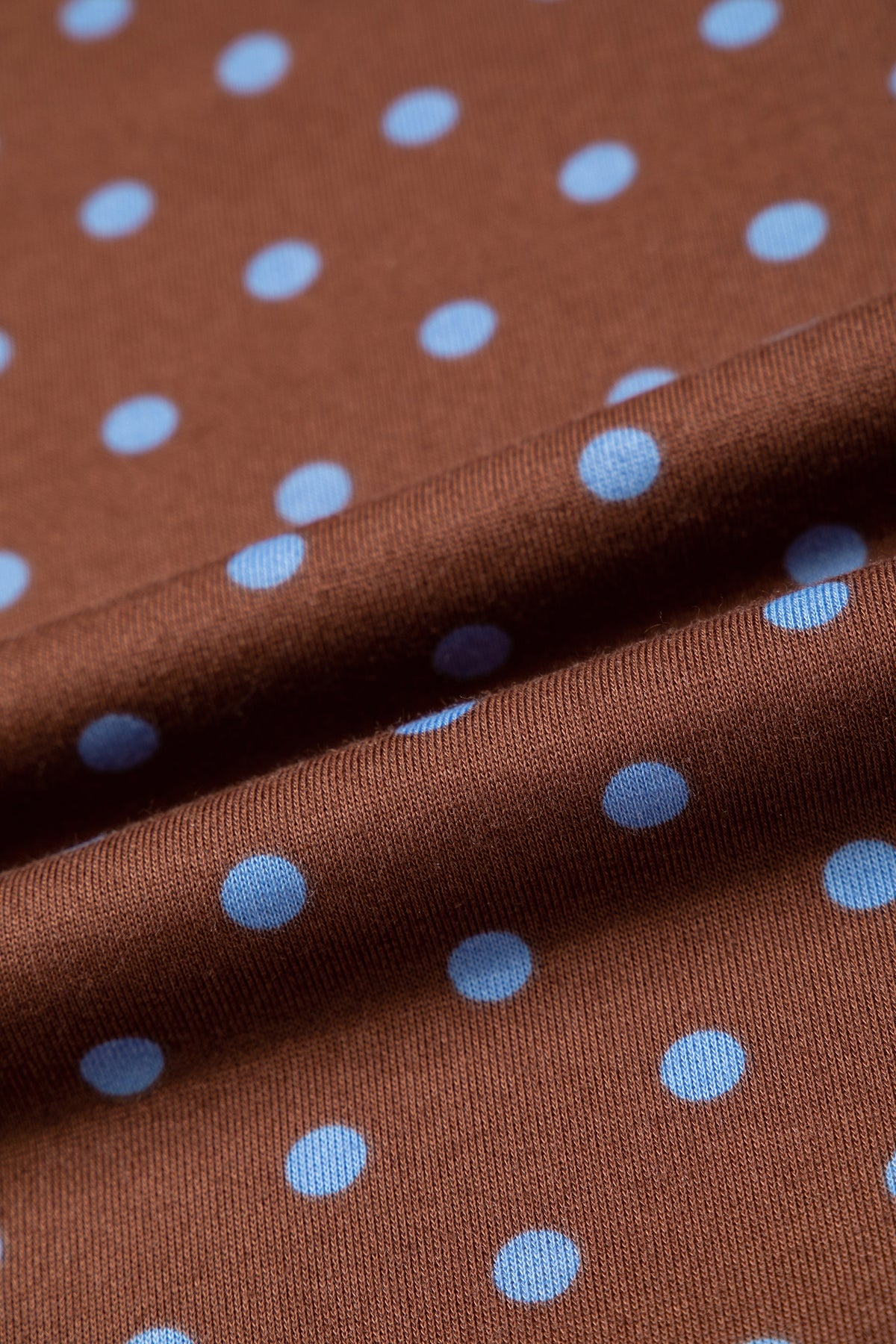 Blue Polka Dot Drawstring Wide Leg Long Sleeve Top Pant Set